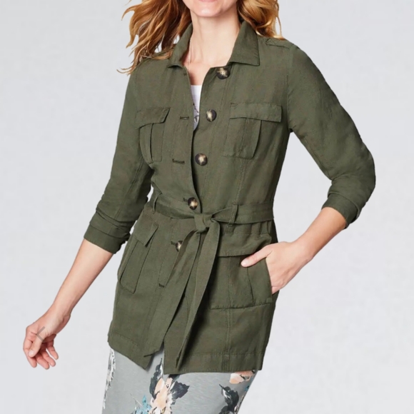 J. Jill Jackets & Blazers - J.Jill Safari Style Belted Jacket